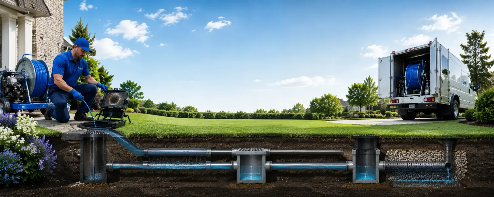 Outdoor drain cleaning information for Rebuck, PA